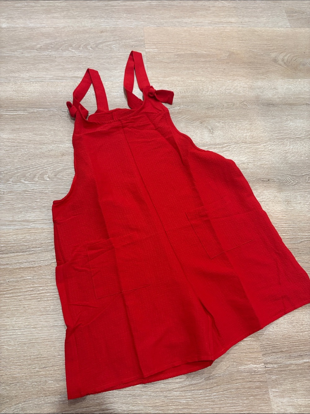 Red size M Romper with pockets